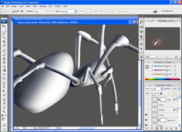 Creation of Brass Gear Spider: Step 12